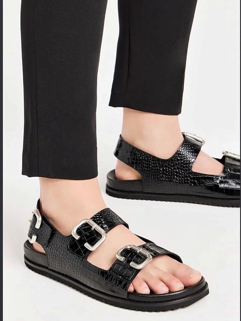 Freda Salvador Piper Sandals in Black